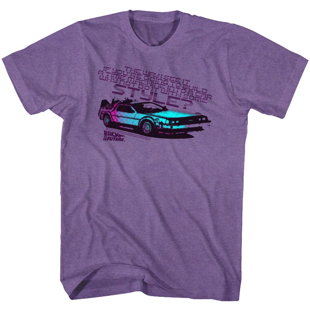 Back To The Future - A Little Style - Short Sleeve - Heather - Adult - T-Shirt
