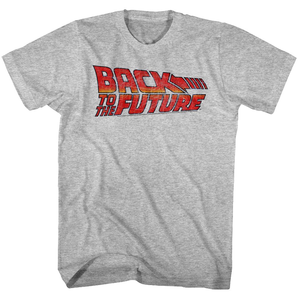 Back To The Future - Logo B 2F - Short Sleeve - Heather - Adult - T-Shirt