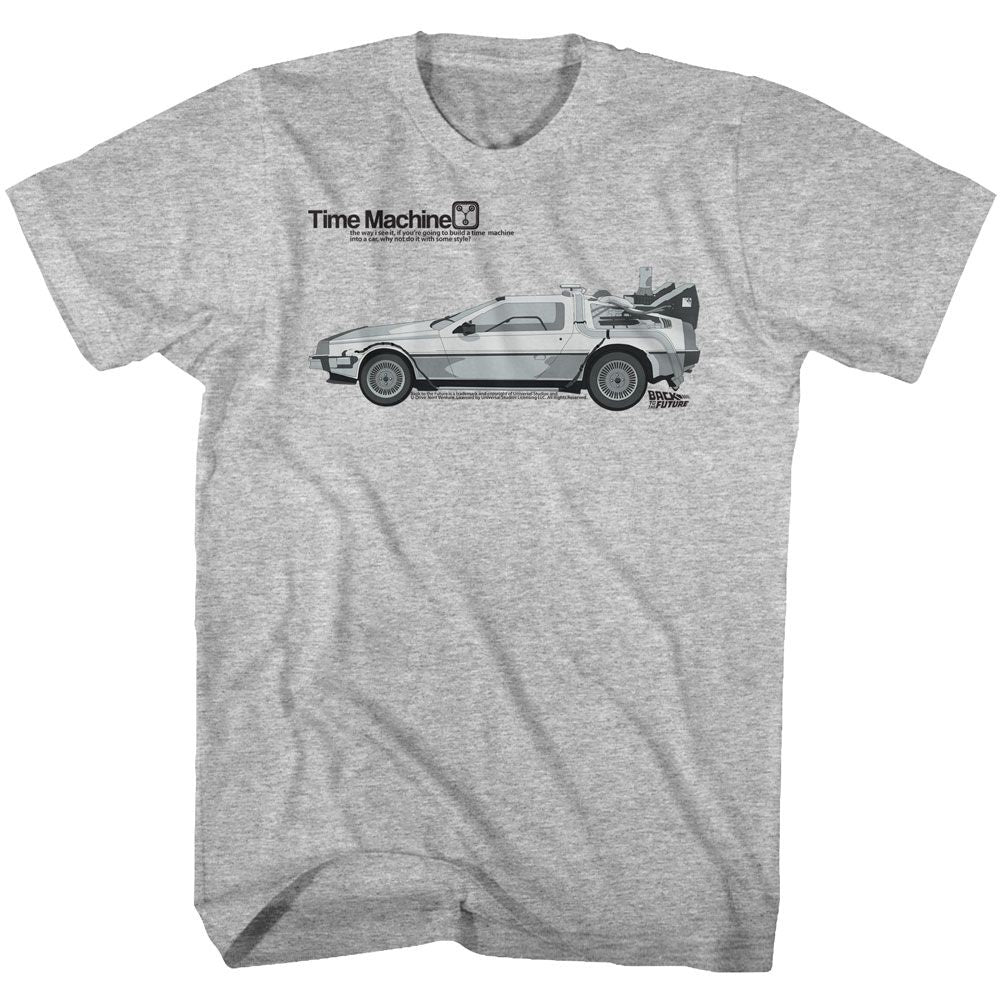 Back To The Future - Delorean - Short Sleeve - Heather - Adult - T-Shirt