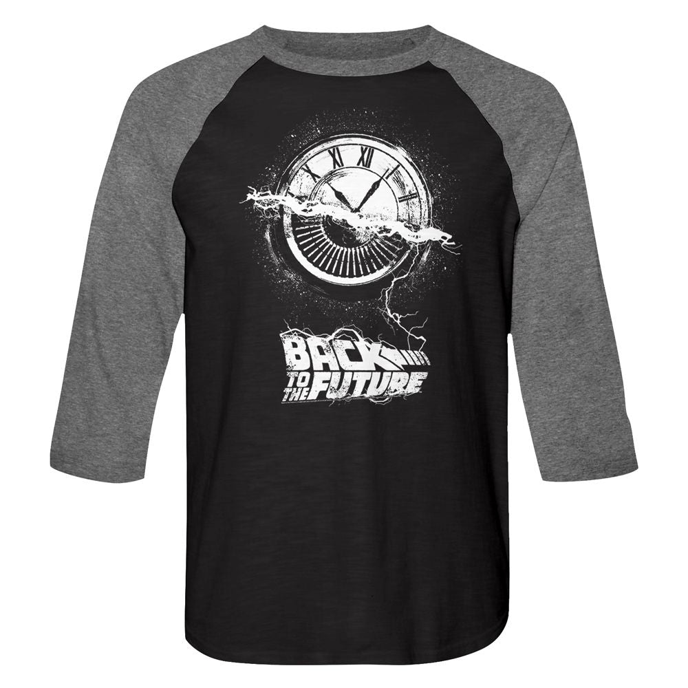 Back To The Future - Wheel Of Time - 3/4 Sleeve - Heather - Adult - Raglan Shirt