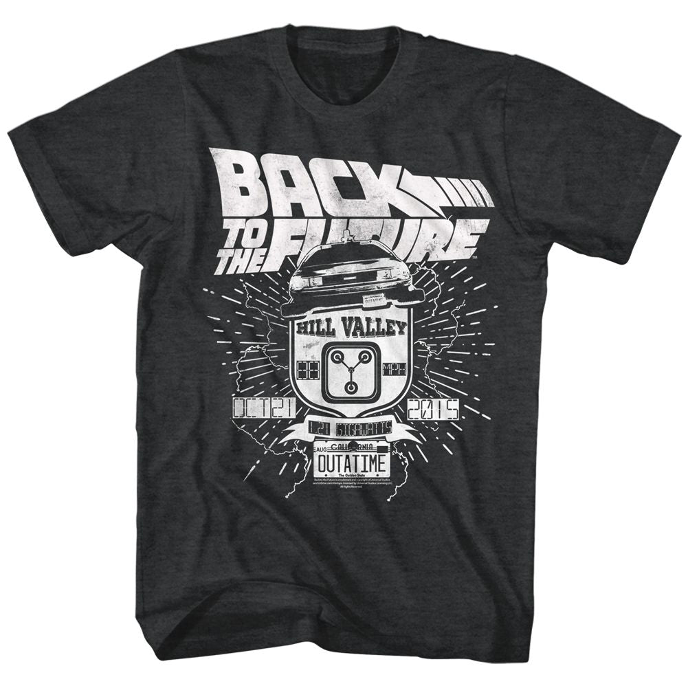 Back To The Future - Vintage Delorean - Short Sleeve - Heather - Adult - T-Shirt