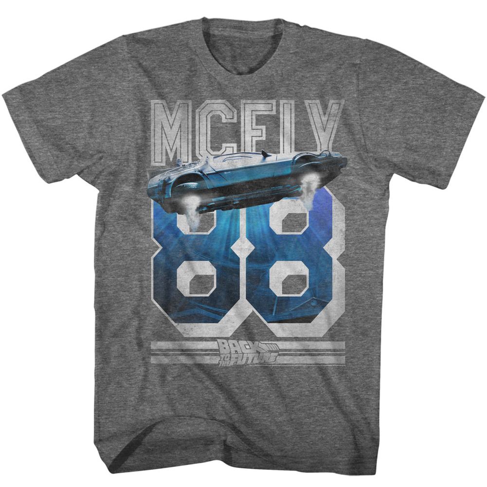 Back To The Future - Mcfly 88 - Short Sleeve - Heather - Adult - T-Shirt