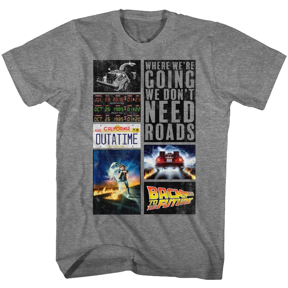 Back To The Future - Future Hits - Short Sleeve - Heather - Adult - T-Shirt
