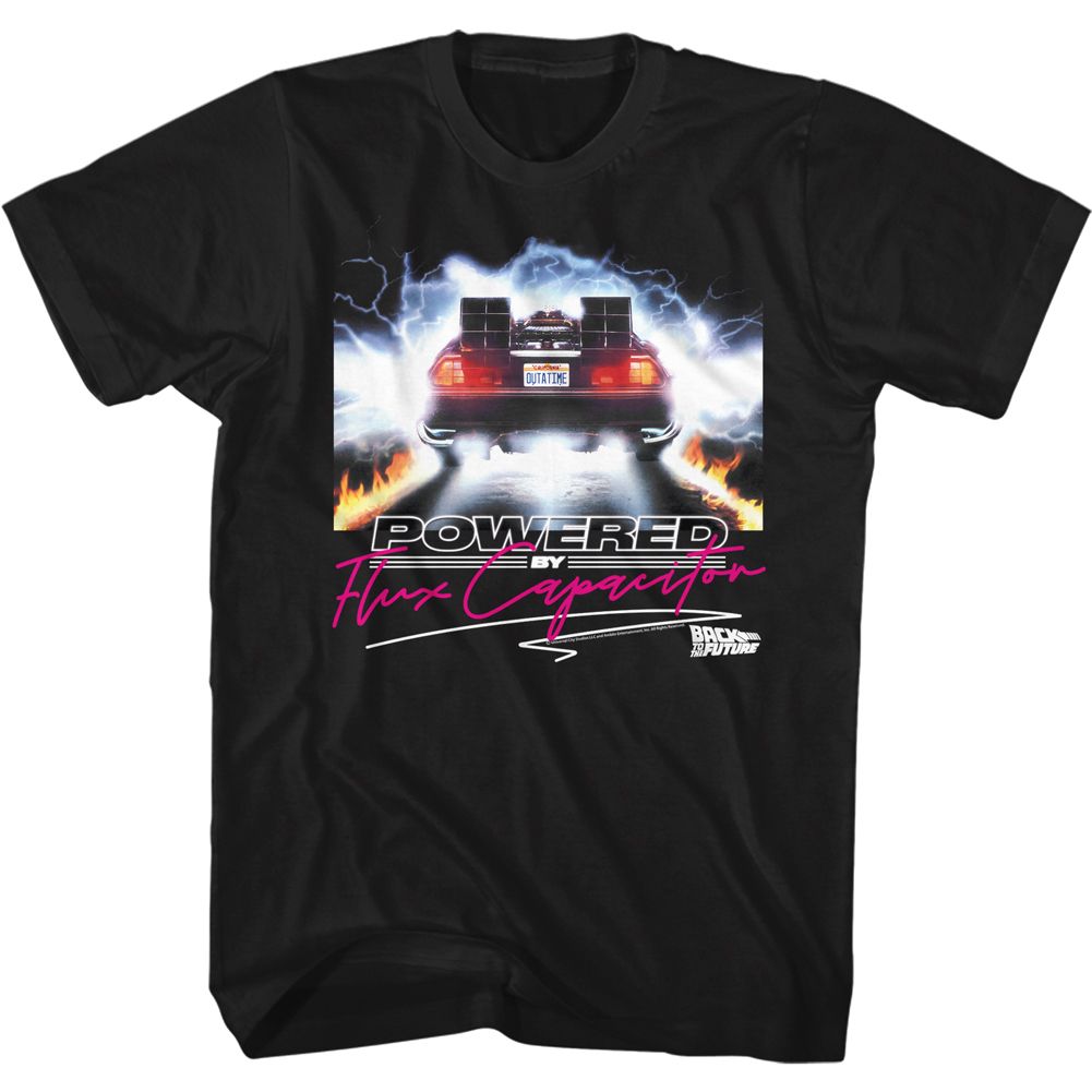 Back To The Future - Powered By Flux - Short Sleeve - Adult - T-Shirt