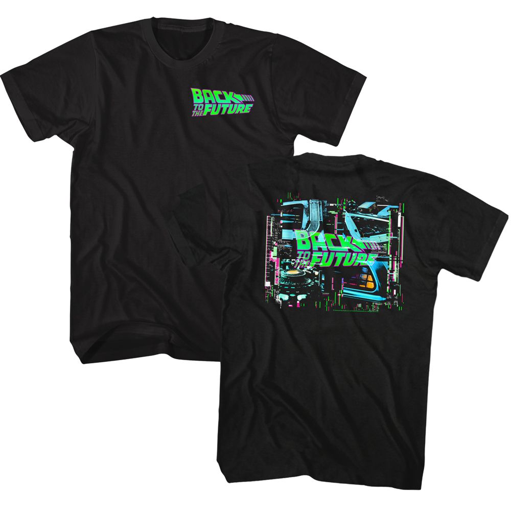 Back To The Future - Neon 3 - Short Sleeve - Adult - T-Shirt