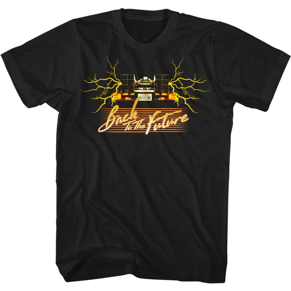 Back To The Future - Yellow Car - Short Sleeve - Adult - T-Shirt