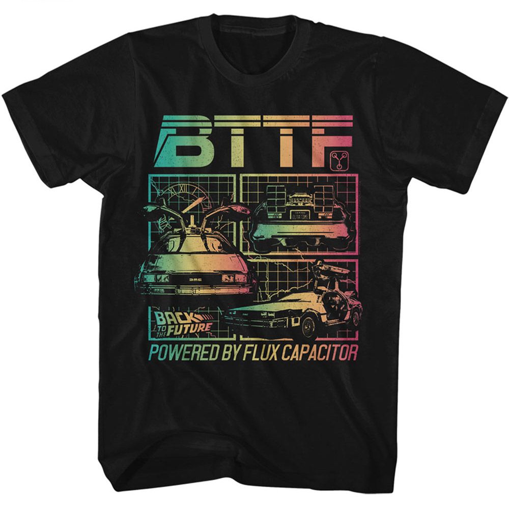 Back To The Future - Powered By Flux Capacitor - Short Sleeve - Adult - T-Shirt