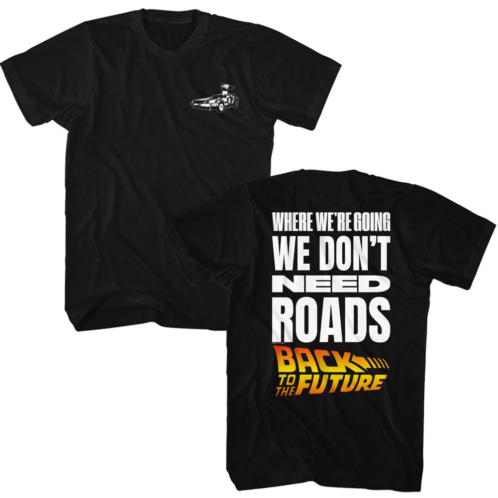 Back To The Future - Dont Need Roads - Short Sleeve - Adult - T-Shirt