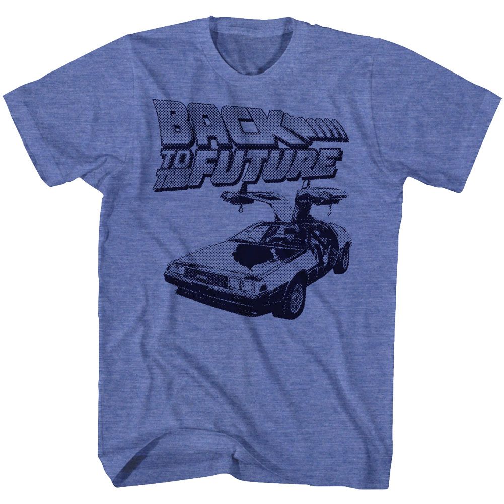 Back To The Future - Halftone - Short Sleeve - Heather - Adult - T-Shirt