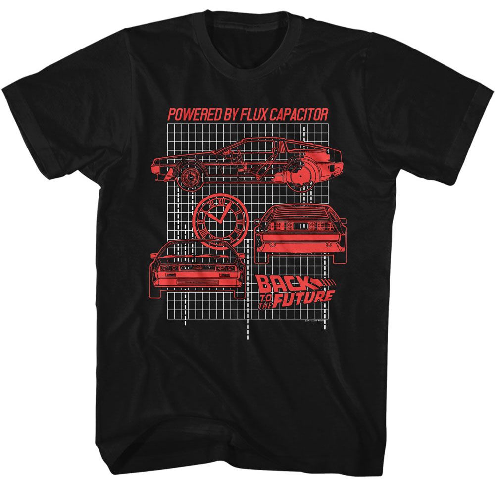 Back To The Future - Blueprints 2 - Short Sleeve - Adult - T-Shirt