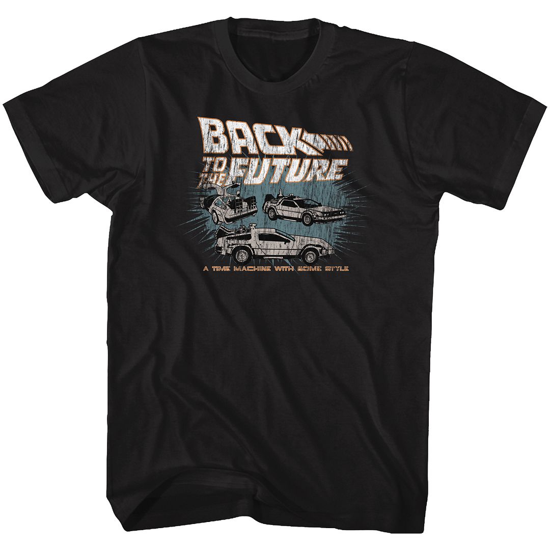 Back To The Future - Cars - Short Sleeve - Adult - T-Shirt