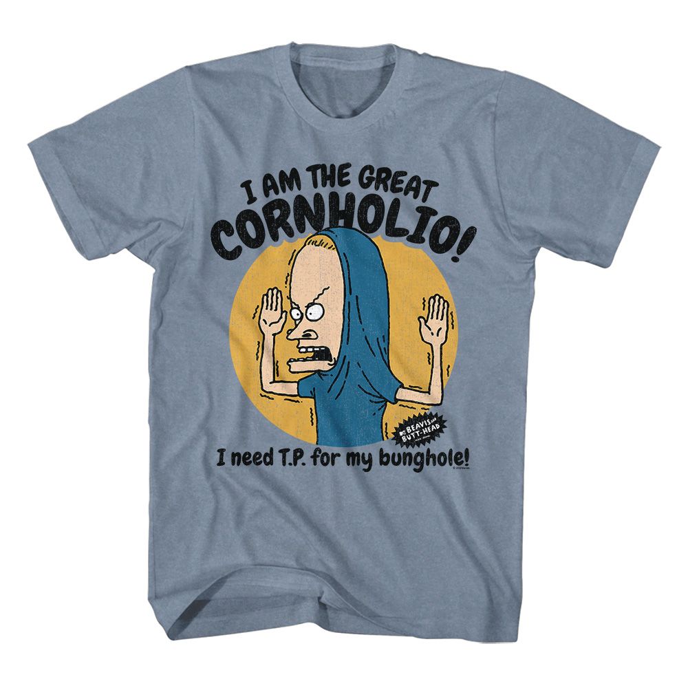 Beavis And Butthead - The Great Cornholio - Short Sleeve - Heather - Adult - T-Shirt