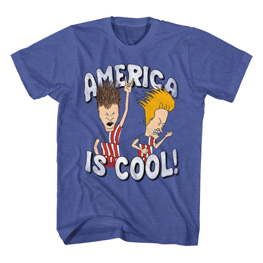 Beavis And Butthead - America Is Cool - Short Sleeve - Heather - Adult - T-Shirt