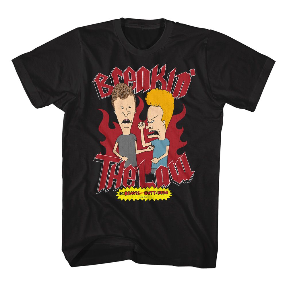 Beavis And Butthead - Breakin The Law - Short Sleeve - Adult - T-Shirt