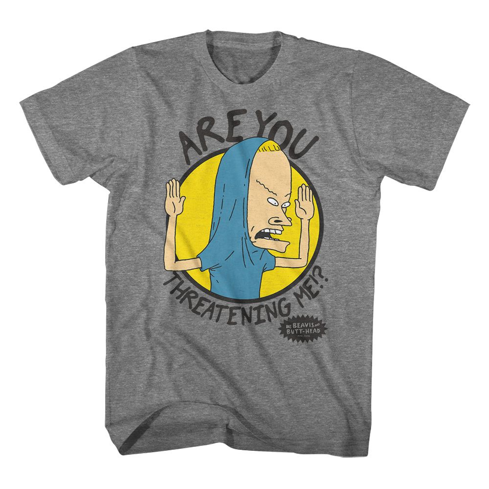 Beavis And Butthead - Are You Threatening Me - Short Sleeve - Adult - T-Shirt