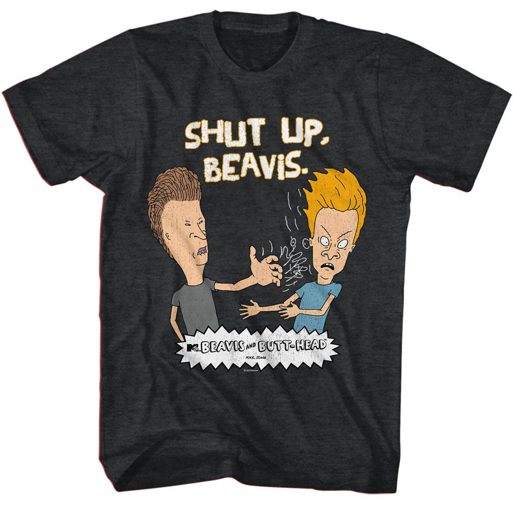 Beavis And Butthead - Shut Up Beavis - Short Sleeve - Heather - Adult - T-Shirt
