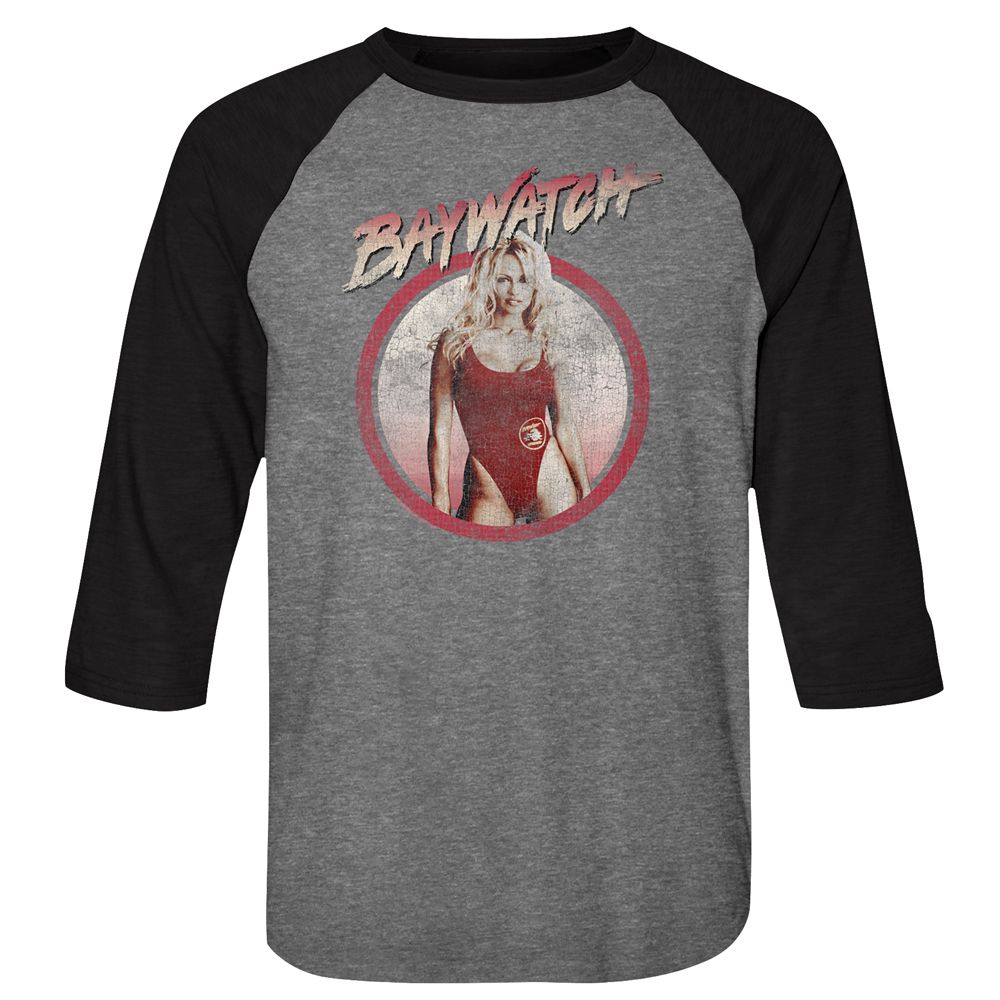 Baywatch - Vintage - 3/4 Sleeve - Heather - Adult - Raglan Shirt
