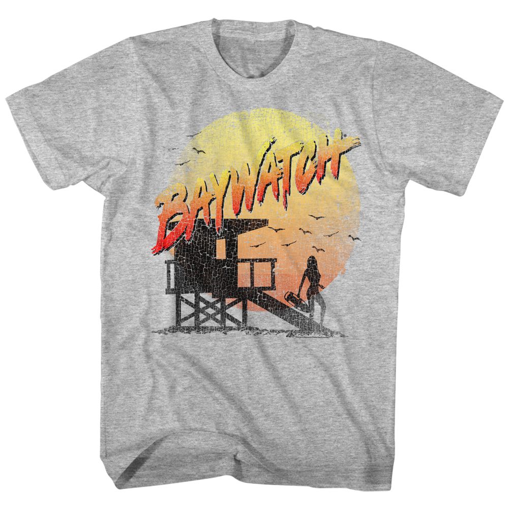 Baywatch - Cracked Up - Short Sleeve - Heather - Adult - T-Shirt