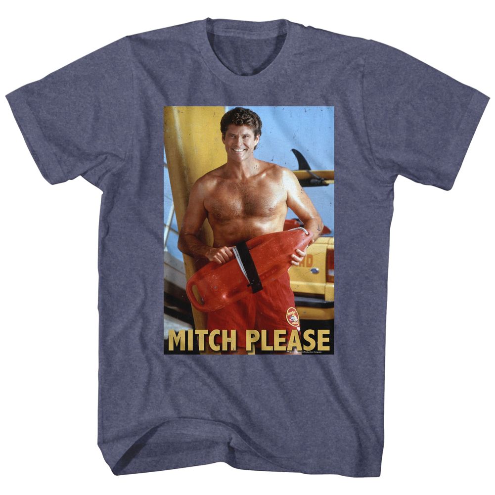 Baywatch - Mitch Please - Short Sleeve - Heather - Adult - T-Shirt