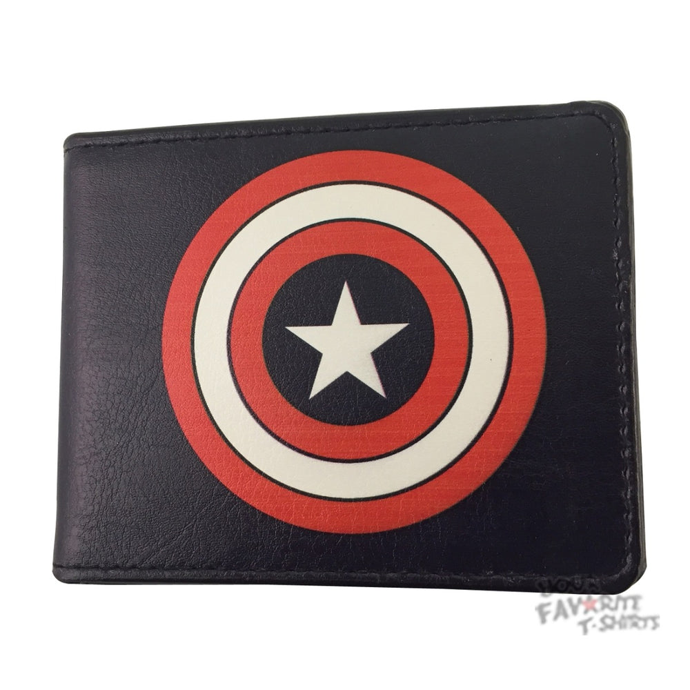 Captain America Shield Symbol Marvel Comics Adult Bi-Fold Wallet