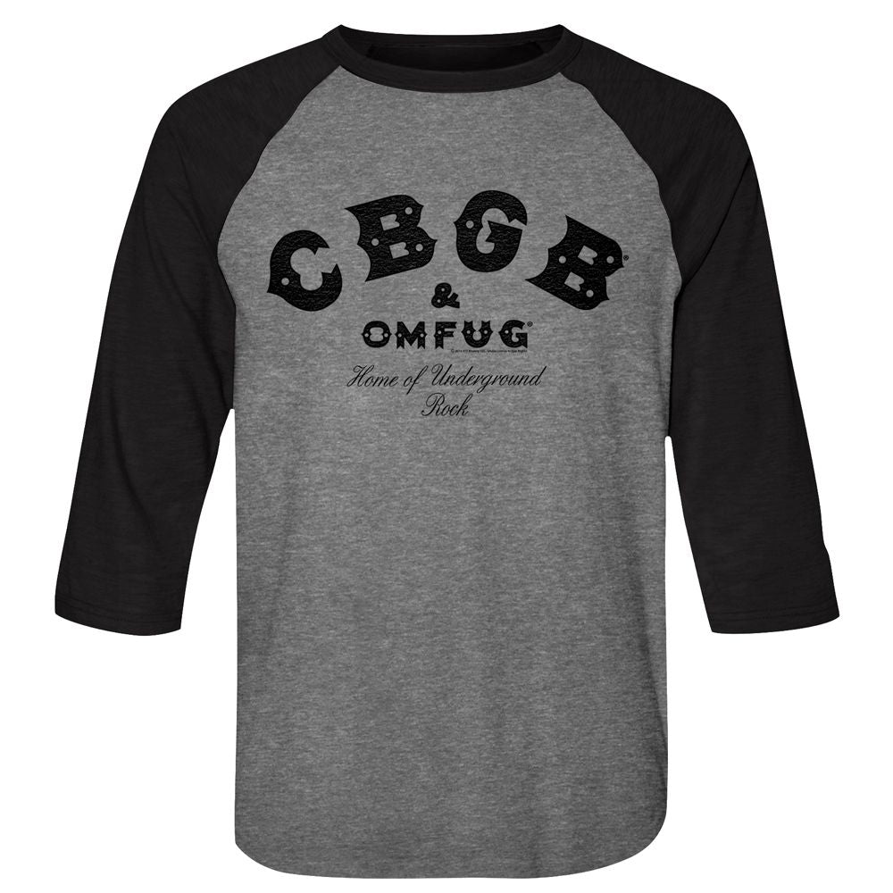 CBGB - Black - 3/4 Sleeve - Heather - Adult - Raglan Shirt