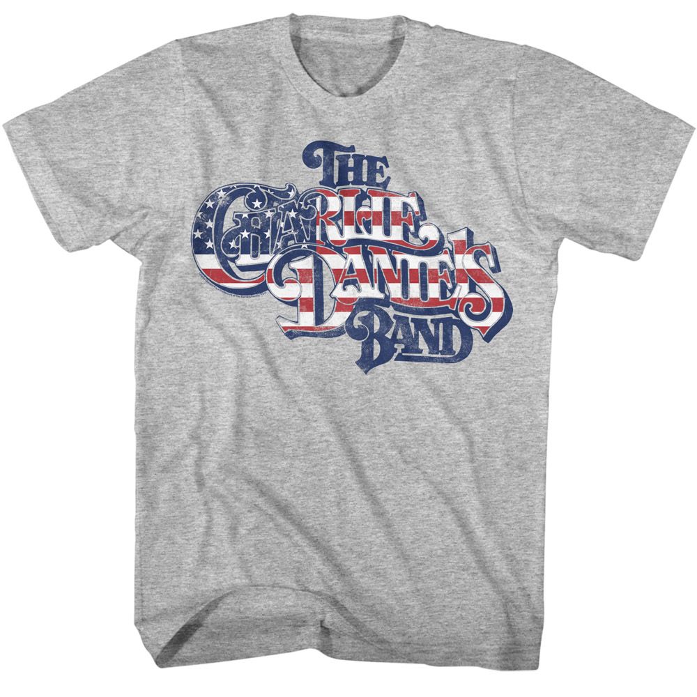 Charlie Daniels Band - Flag Logo - Short Sleeve - Heather - Adult - T-Shirt