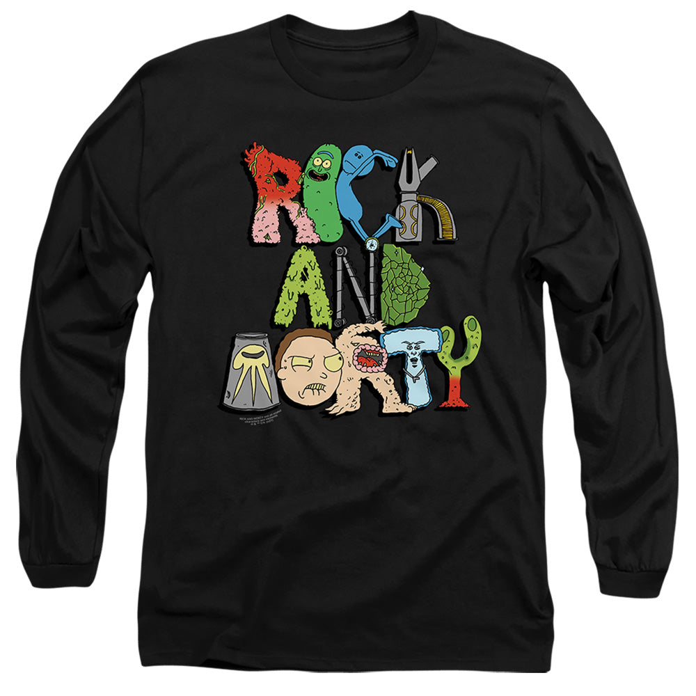 Rick And Morty - Illustrated Logo - Adult Long Sleeve T-Shirt