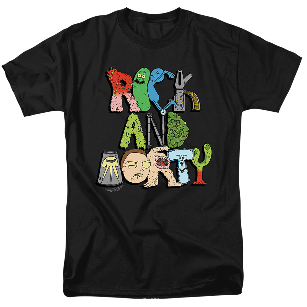Rick And Morty - Illustrated Logo - Adult T-Shirt