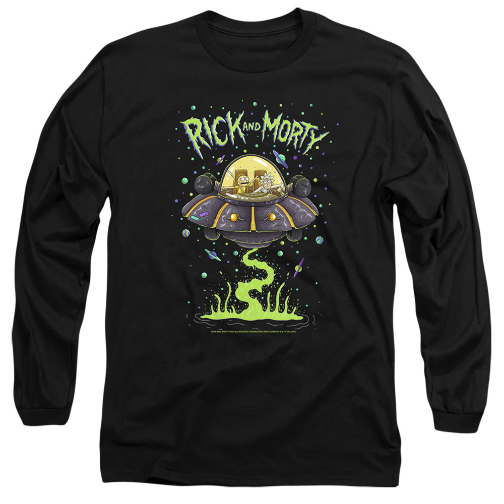 Rick And Morty - Drunk Rick Ship - Adult Long Sleeve T-Shirt