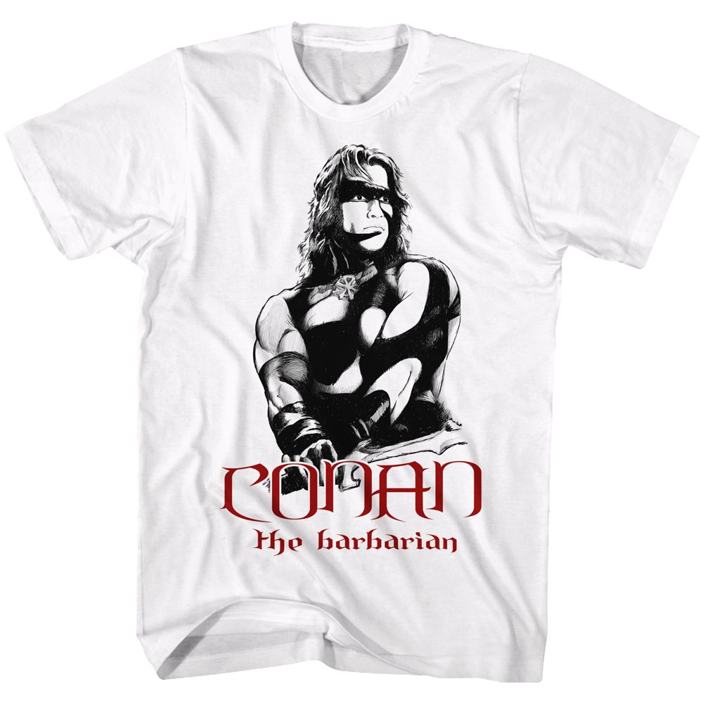 Conan - Black & Rd - Short Sleeve - Adult - T-Shirt