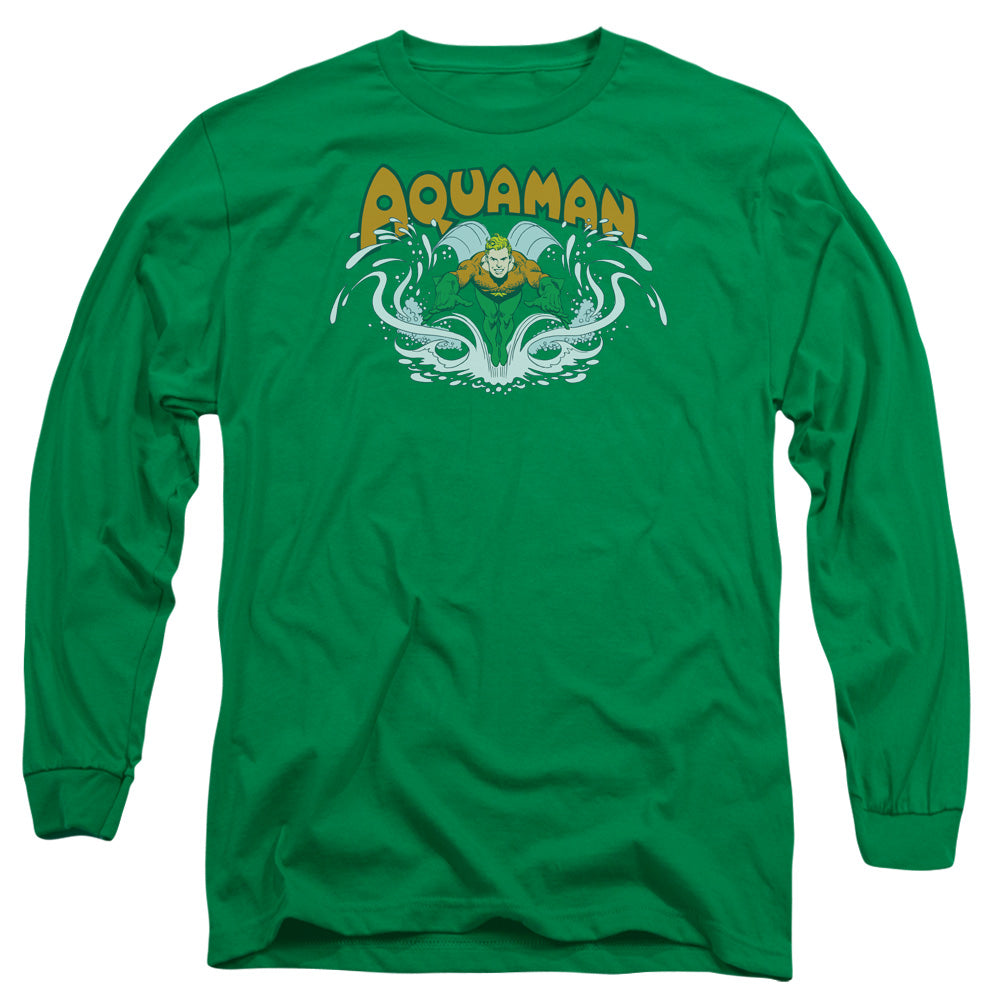 DC Comics - Aquaman - Splash - Adult Long Sleeve T-Shirt