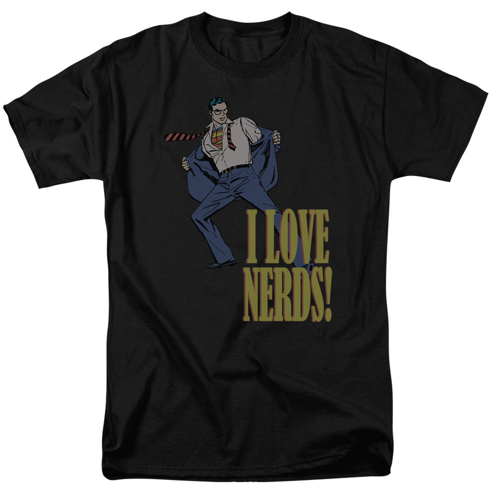 DC Comics - Originals - Superman I Love Nerds - Adult T-Shirt