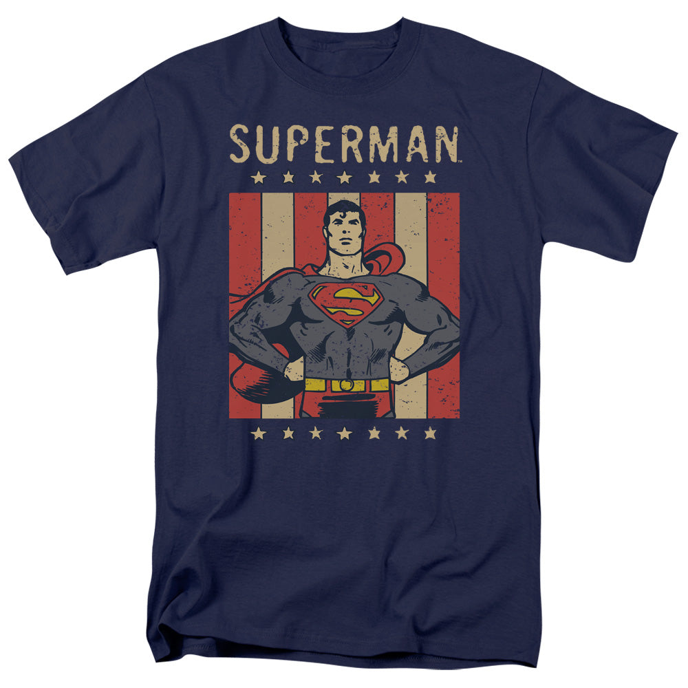 DC Comics - Originals - Superman Retro Liberty - Adult T-Shirt