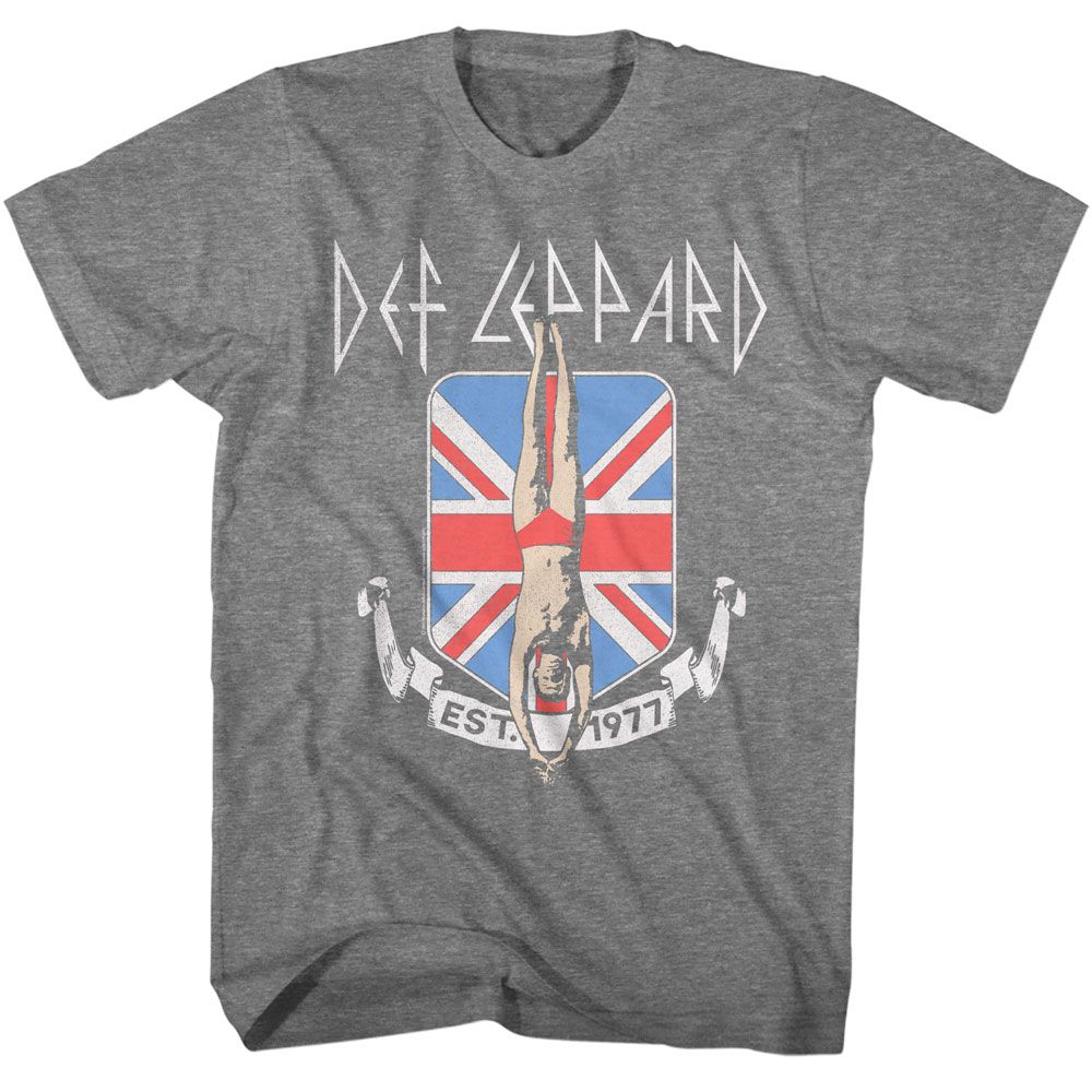 Def Leppard - Diver Union Jack - Licensed - Adult Short Sleeve T-Shirt