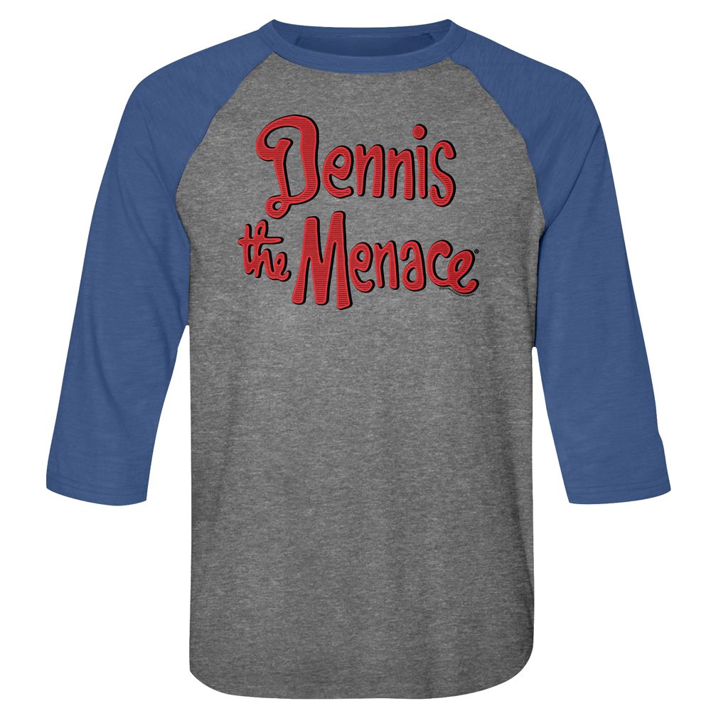Dennis The Menace - Logo - 3/4 Sleeve - Heather - Adult - Raglan Shirt