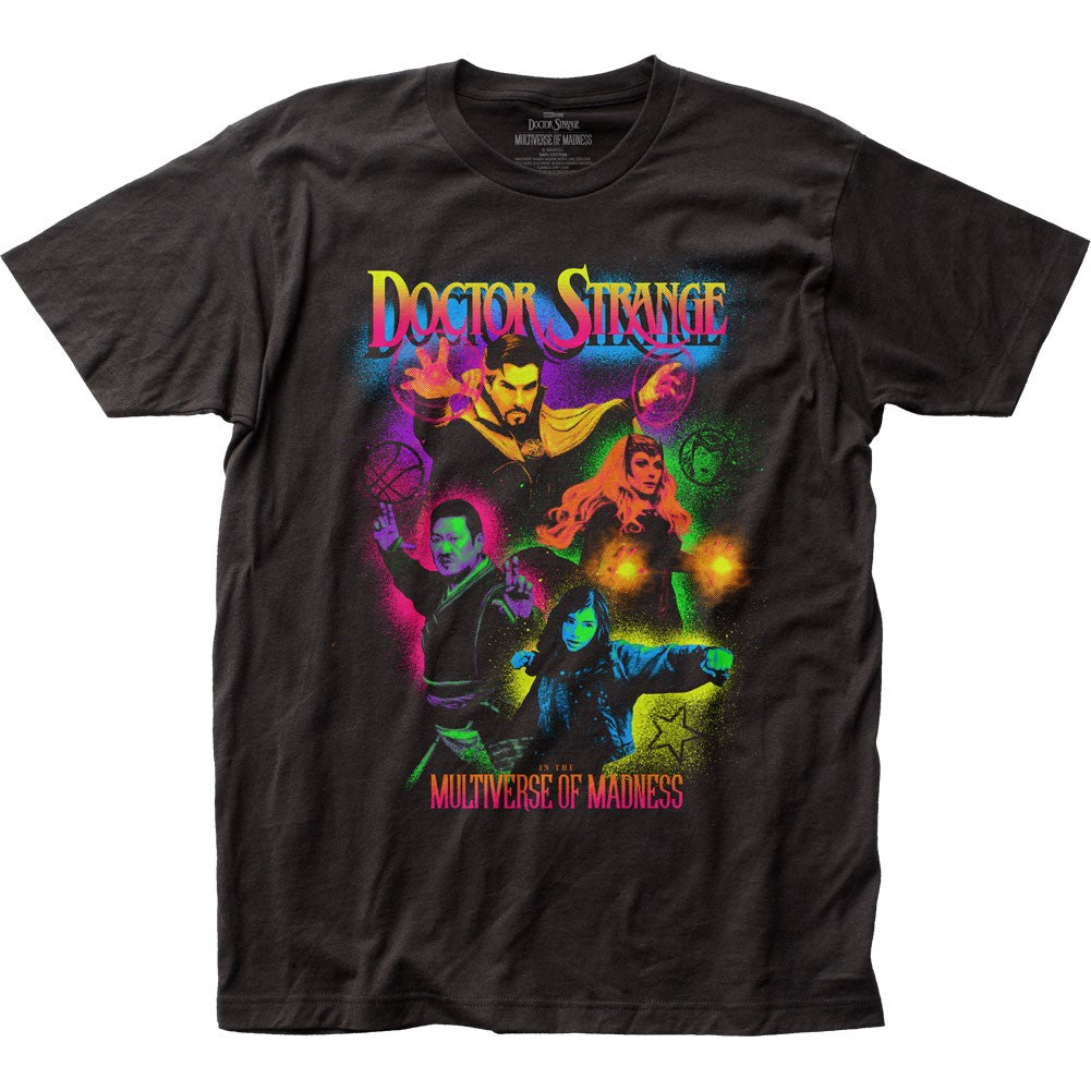 Doctor Strange 2 Movie Neon Splatter Officially Licensed Fitted Adult Unisex T-Shirt