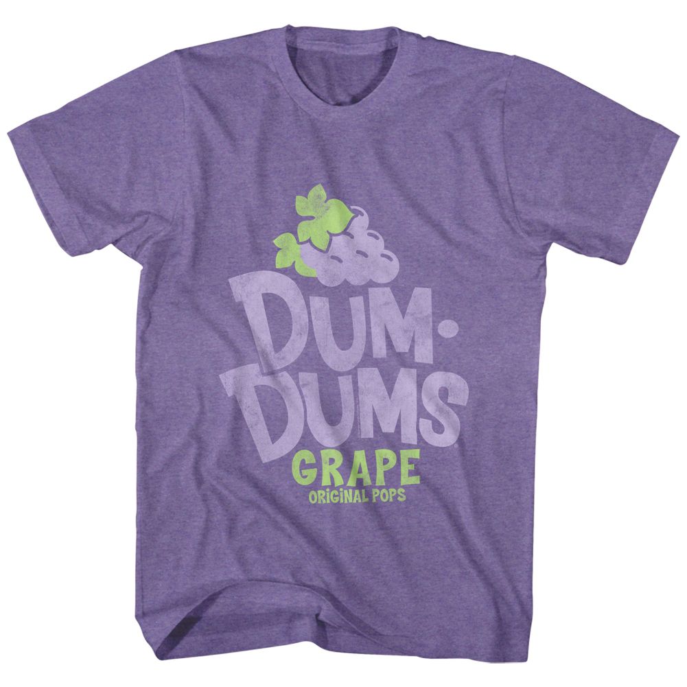 Dum Dums - Grape - Short Sleeve - Heather - Adult - T-Shirt