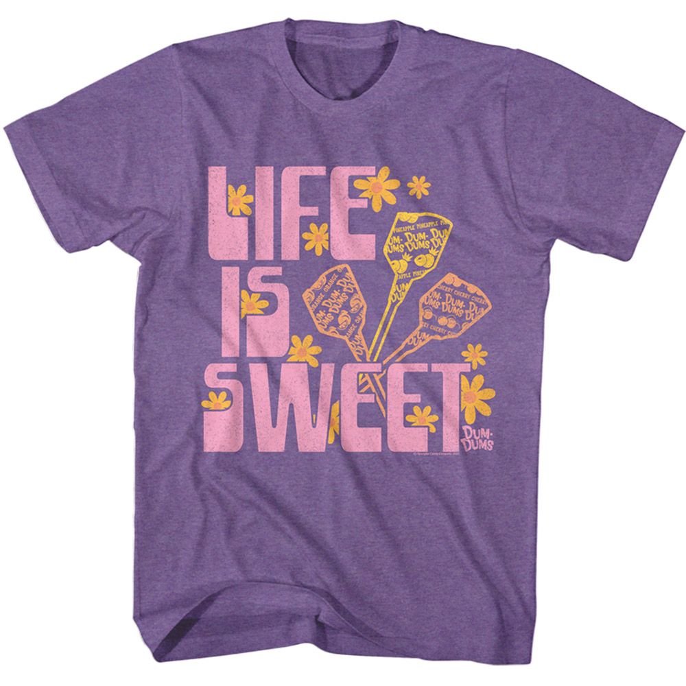 Dum Dums - Life Is Sweet - Short Sleeve - Heather - Adult - T-Shirt
