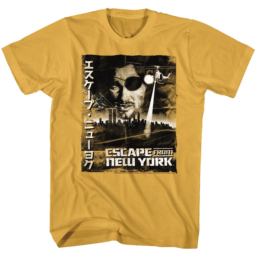 Escape From New York - Worn Japaese Poster - Short Sleeve - Adult - T-Shirt