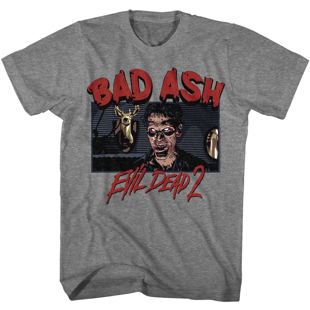 Evil Dead - Bad Ash - Short Sleeve - Heather - Adult - T-Shirt