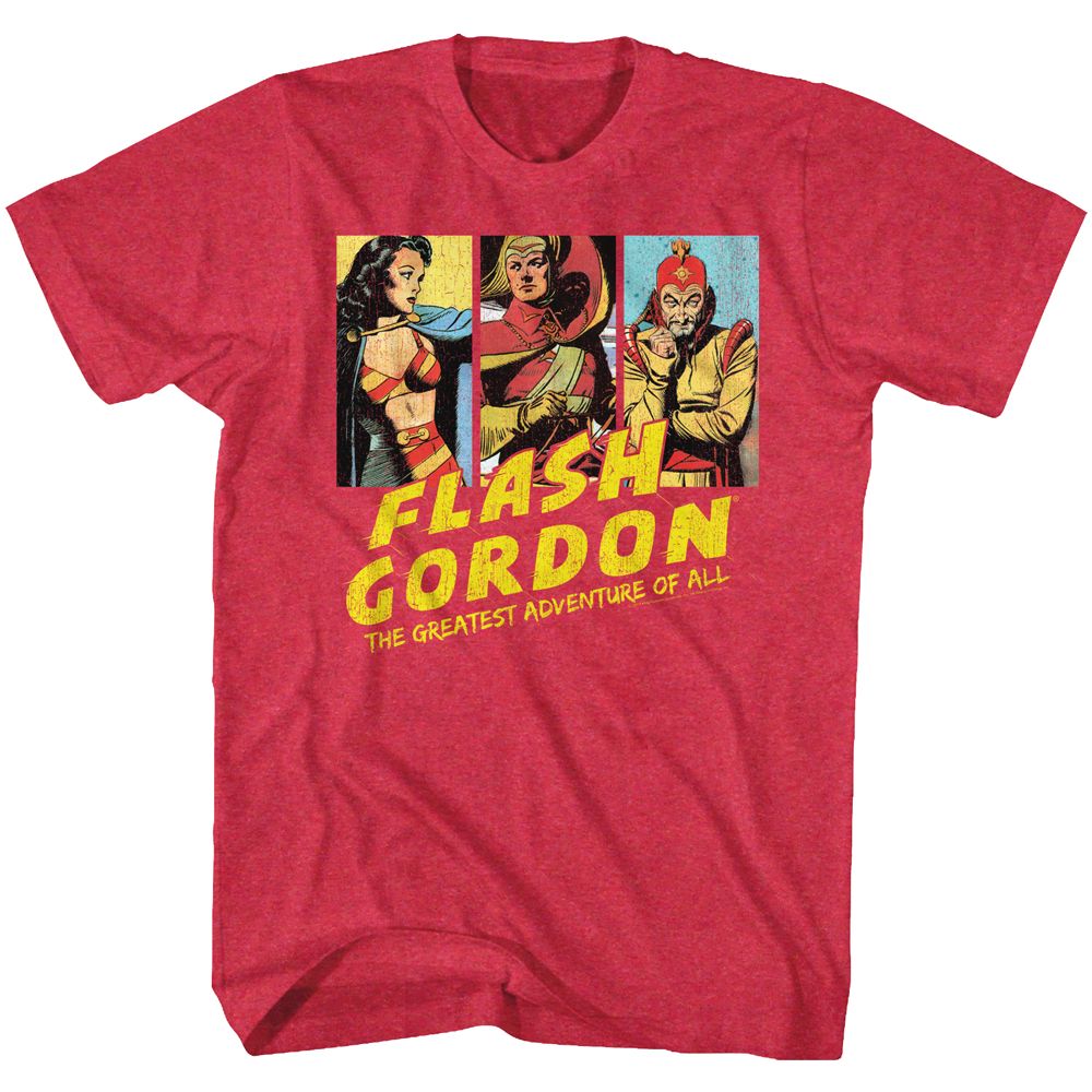Flash Gordon - Group Shot - Short Sleeve - Heather - Adult - T-Shirt