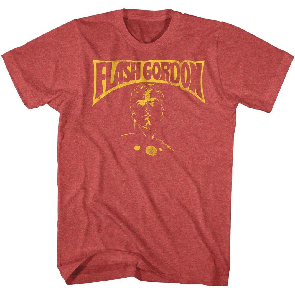 Flash Gordon - Flash Bust - Short Sleeve - Heather - Adult - T-Shirt