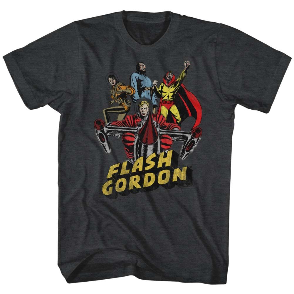 Flash Gordon - Greatest Adventure - Short Sleeve - Heather - Adult - T-Shirt