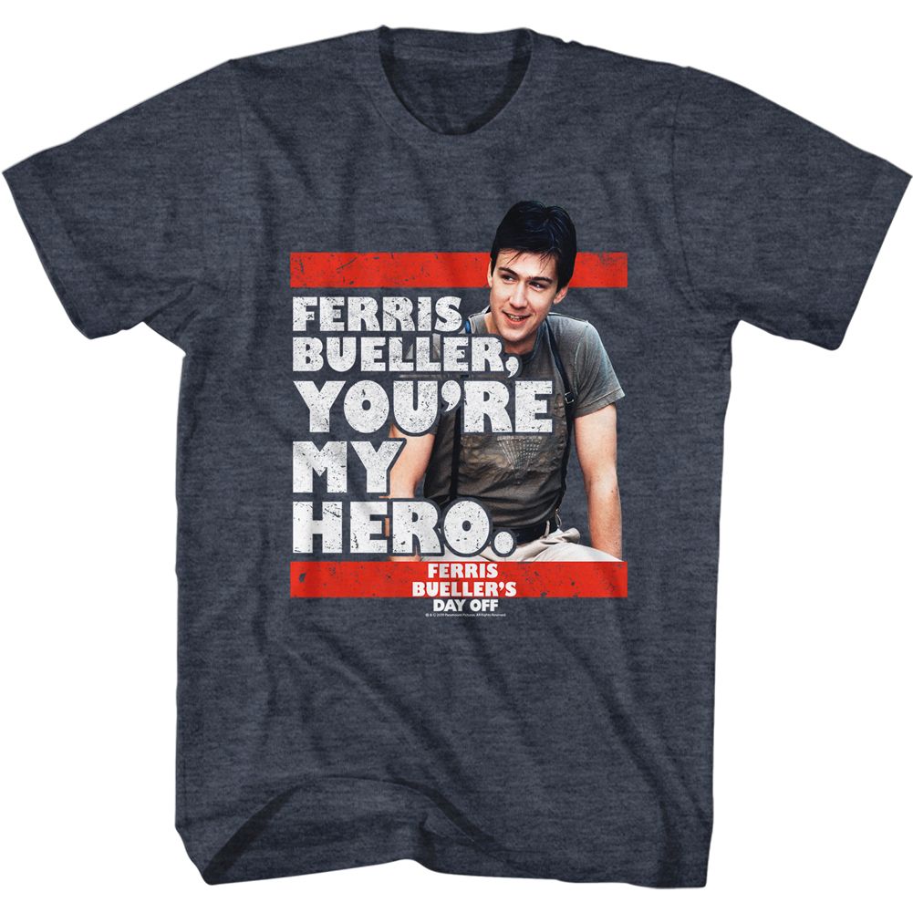 Ferris Beuller's Day Off - My Hero - Short Sleeve - Heather - Adult - T-Shirt