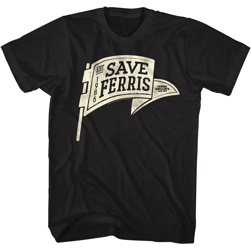 Ferris Beuller's Day Off - Save Ferris Pennant - Short Sleeve - Adult - T-Shirt