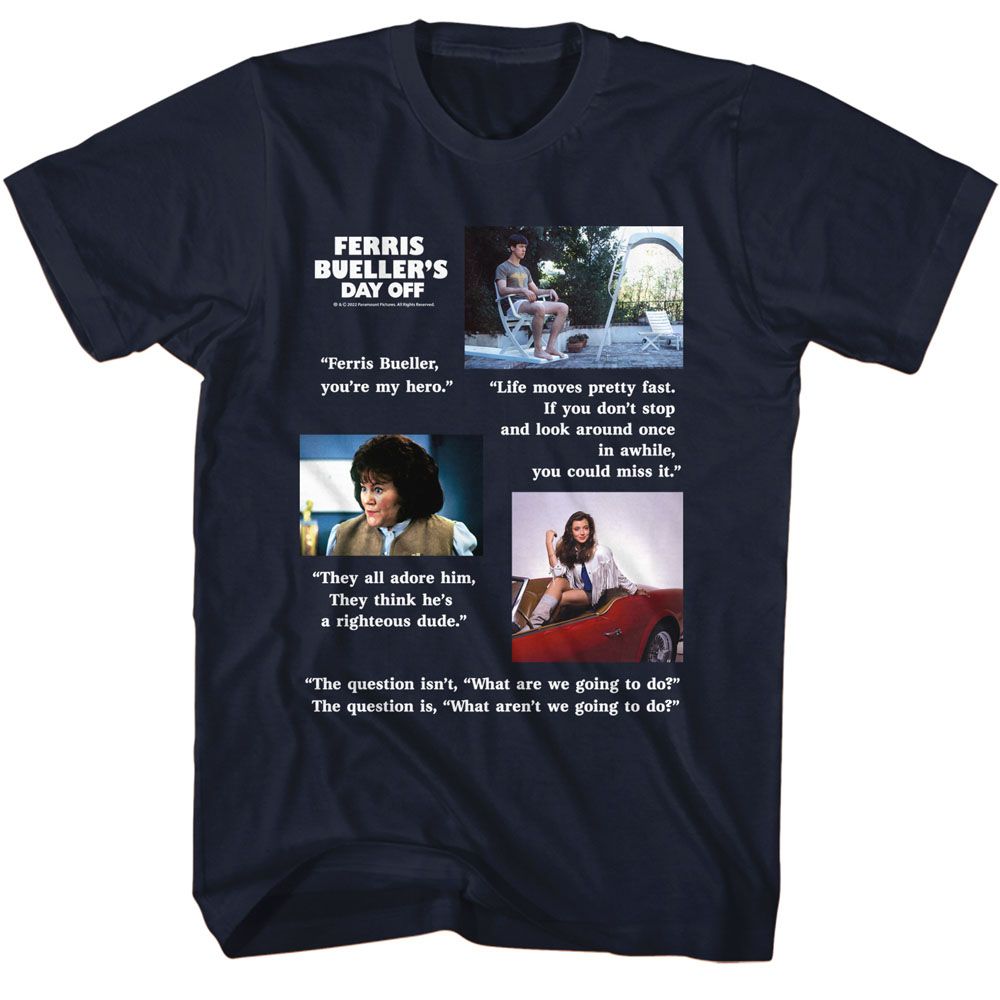 Ferris Beuller's Day Off - Quotes - Short Sleeve - Adult - T-Shirt