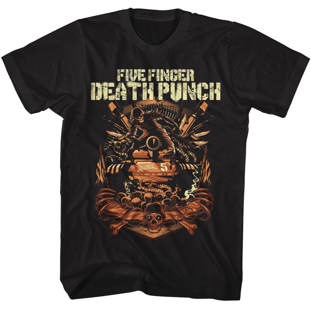 Five Finger Death Punch - Tank - Black Front Print Short Sleeve Adult T-Shirt