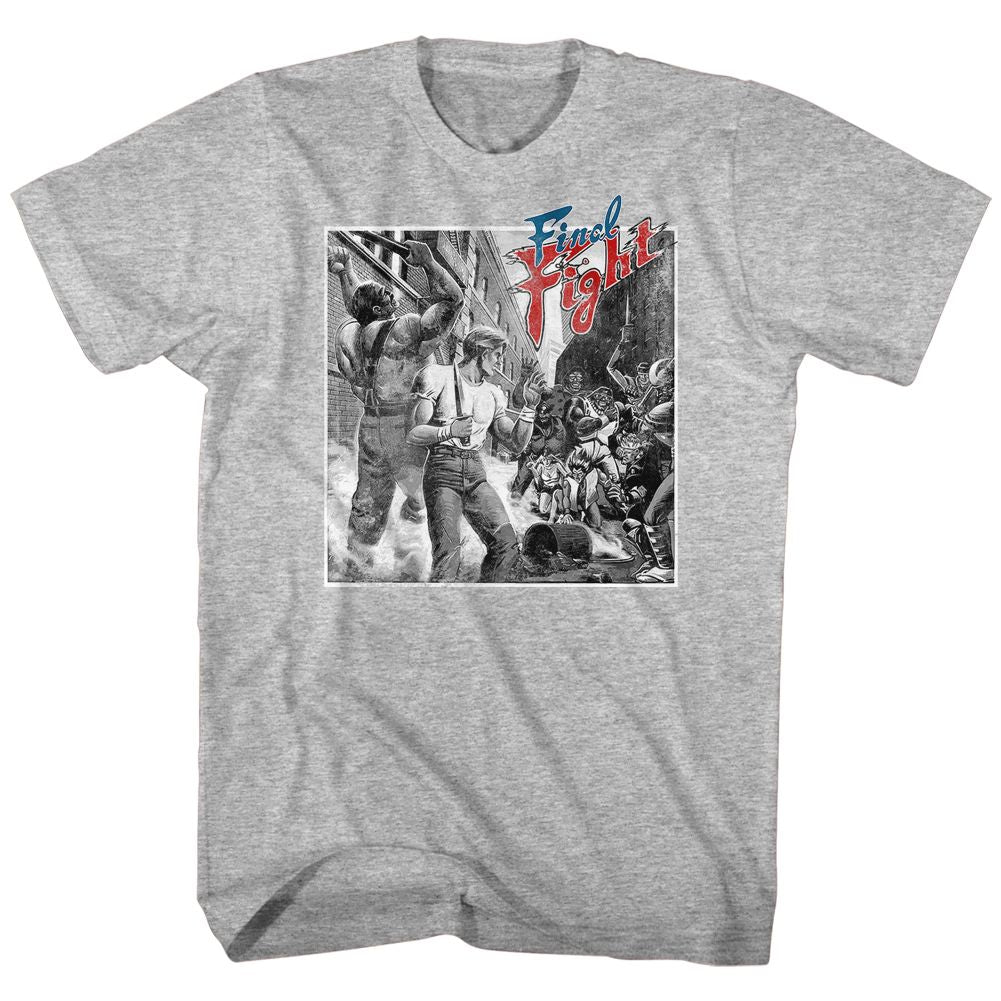 Final Fight - Black & White Fight - Short Sleeve - Heather - Adult - T-Shirt