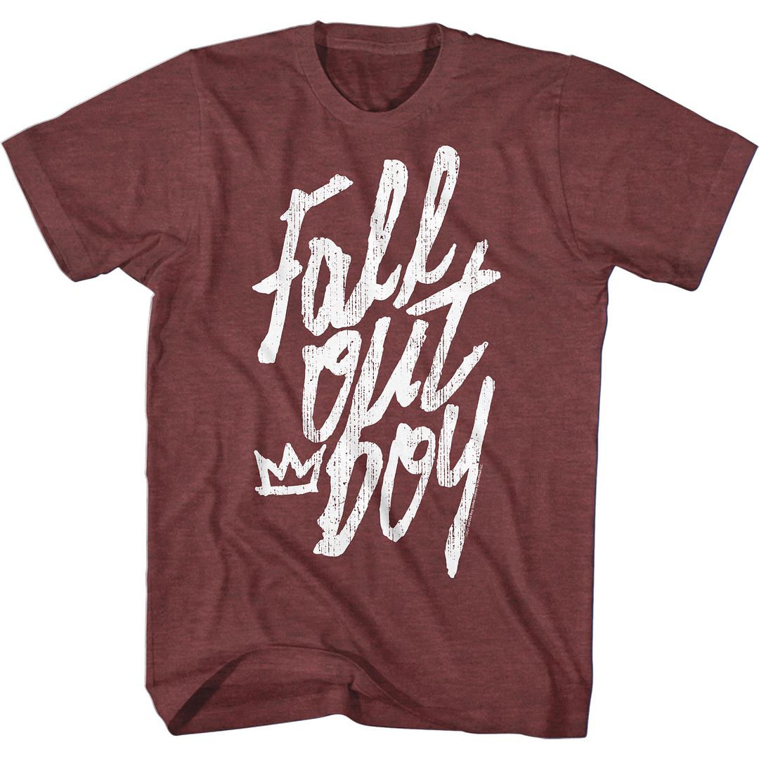 Fall Out Boy - Logo Handwritten - Short Sleeve - Heather - Adult - T-Shirt