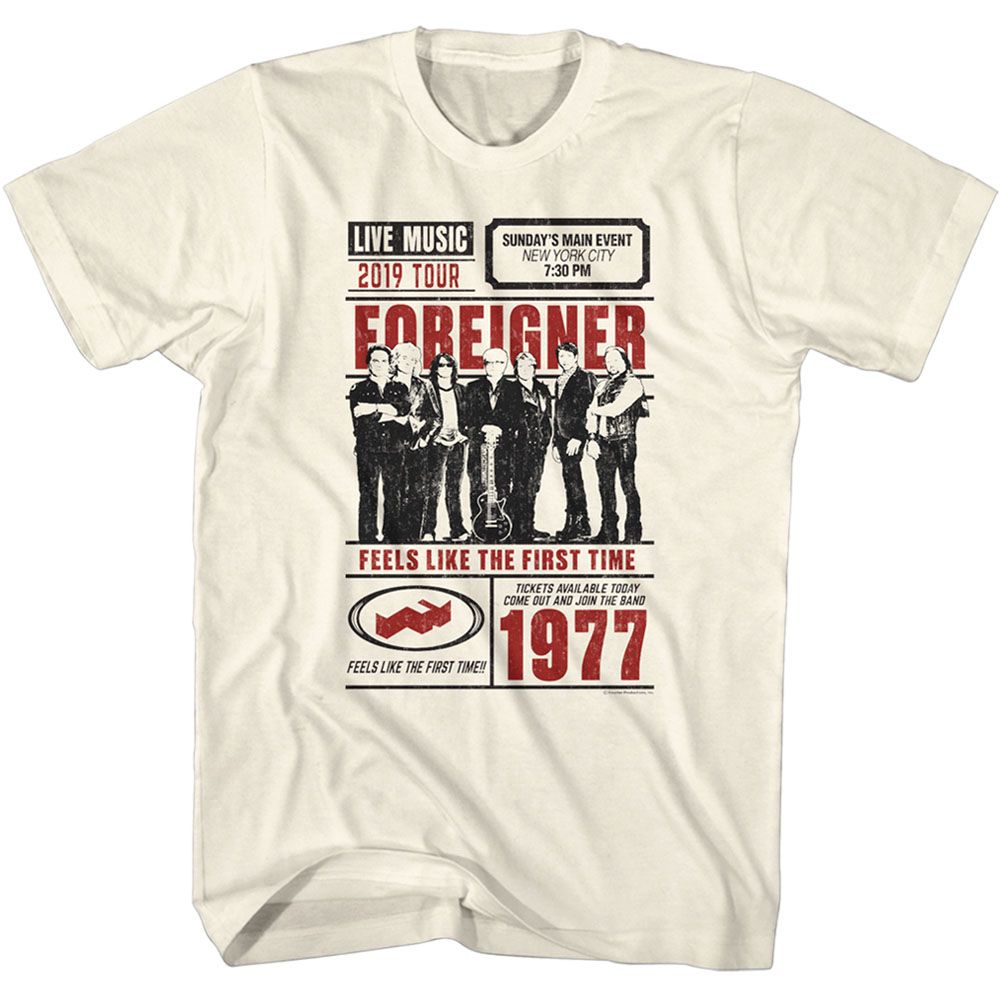 Foreigner - Live - Short Sleeve - Adult - T-Shirt